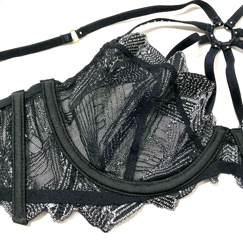 Agent Provocateur Christalina Black Lace Bra - Picture 8 of 12